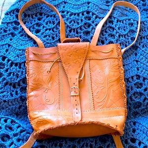Beautifully Daisy Detailed Vegan Leather Backpack
